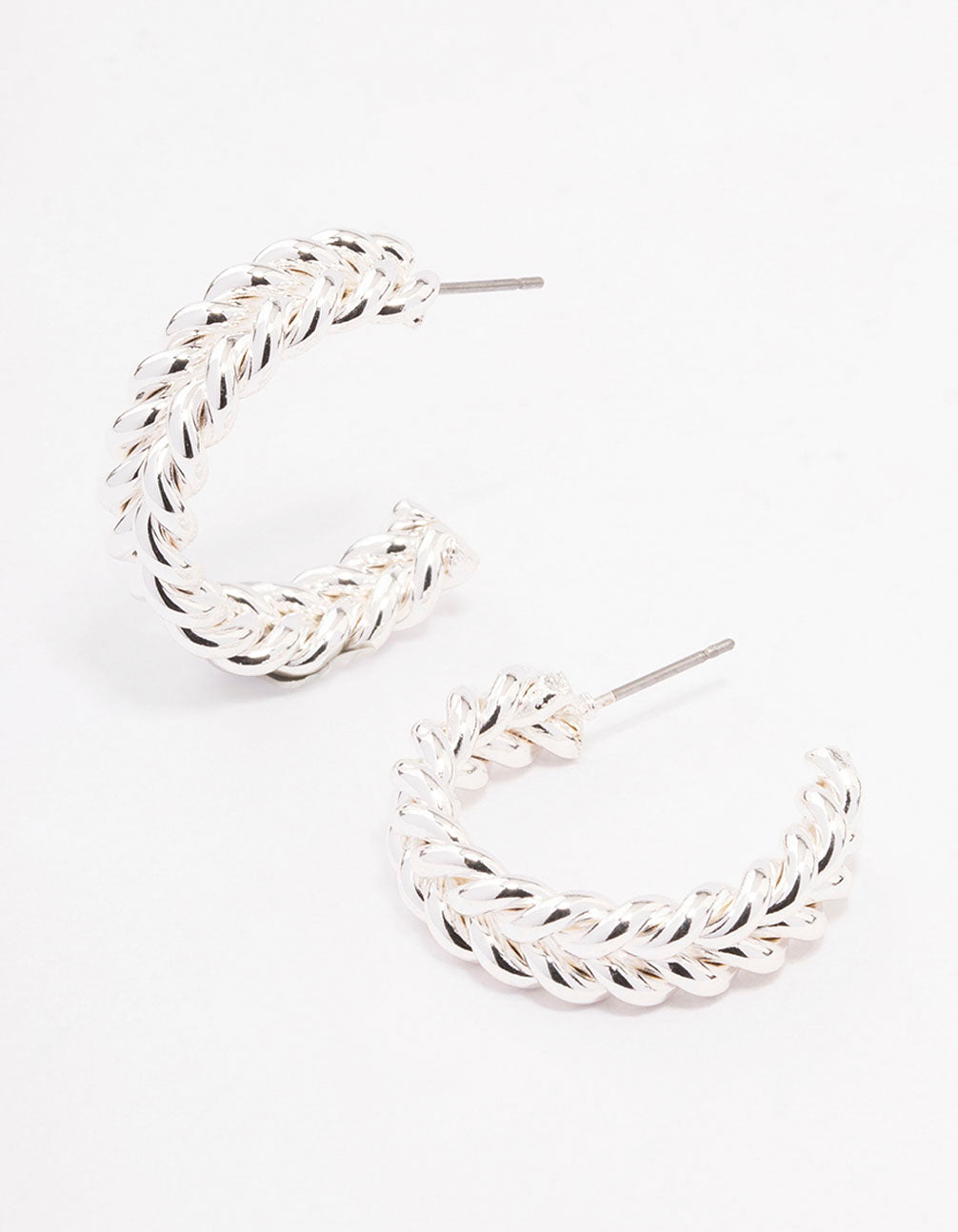Silver Plait Hoop Earrings – Bybri Jewellery